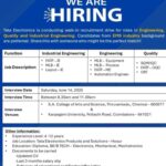 Tata Electronics Jobs Hosur 2025 – Exciting Career Walkin Chennai & Coimbatore | 14th June