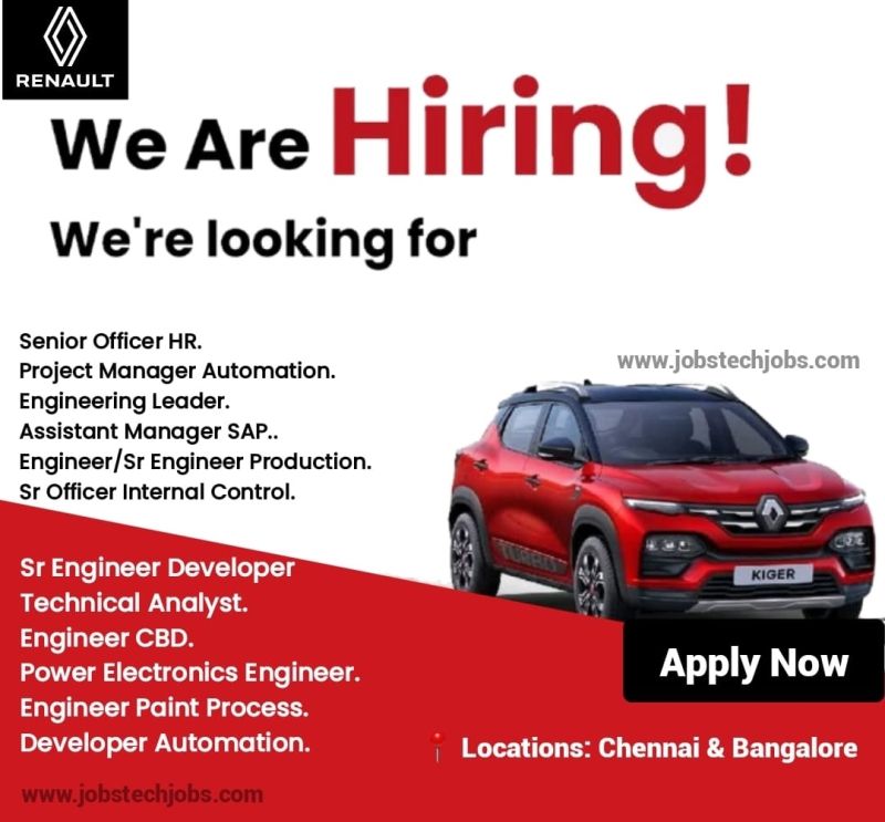 🌟 Exciting Renault Group Job Vacancies in India – Apply Immediately!