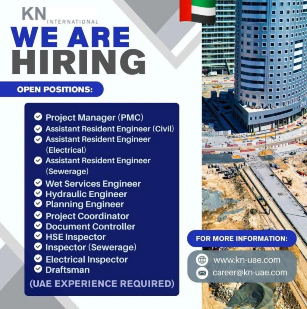 UAE Engineering Jobs 2025 – Urgent Openings with KN International