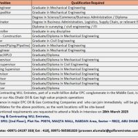 Galfar Engineering & Contracting Walk-In-Interview 2025 | Oil & Gas Jobs UAE| Maqta Mall on 28th March 2025