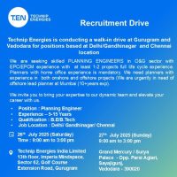 Planning Engineer Jobs 2025 – Walk-In Drive at Technip Energies (Delhi, Gandhinagar, Chennai)