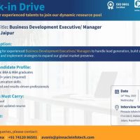 business development jobs in jaipur – pinnacle infotech walk-in drive may 2025!